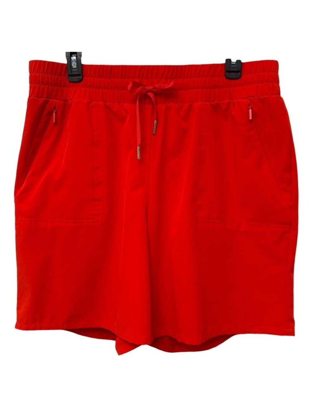 Chicos Zenergy Shorts Womens Size 12 Red Elastic Waist Performance Stretch